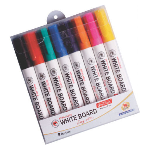 Imagen de MARCADORES PIZARRA BLANCA - PACK x 8 COLORES