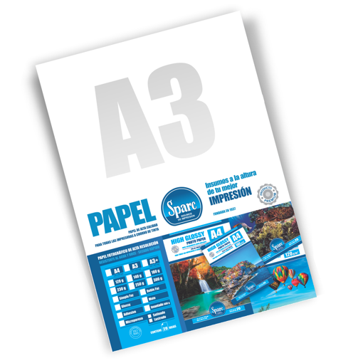 Imagen de PAPEL FOTO A3 - 180 g - DOBLE FAZ GLOSSY PREMIUM - 20 HOJAS