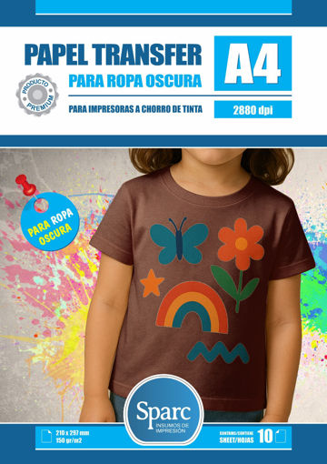 Imagen de PAPEL TRANSFER A4 -  Para Ropa Oscura